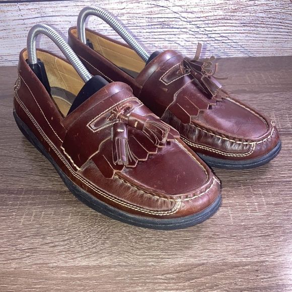 Men’s JOHNSTON & MURPHY Fowler Kiltie Tassel Style 25-8334 - Size 8 Sheepskin - Picture 2 of 14